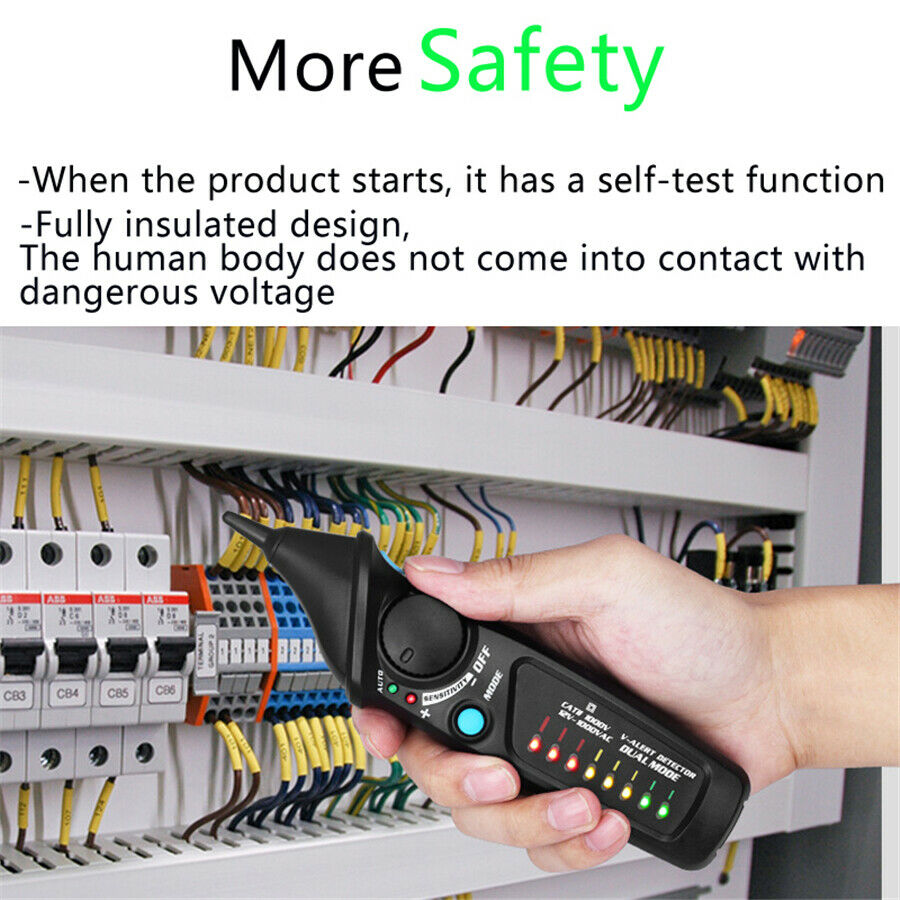 Non-Contact LED AC Electric Voltage Tester Power Detector BSIDE AVD06 12-1000V