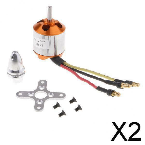 2X Metal A2217 1250KV Brushless Motor for Fixed Wing / RC Boat Parts