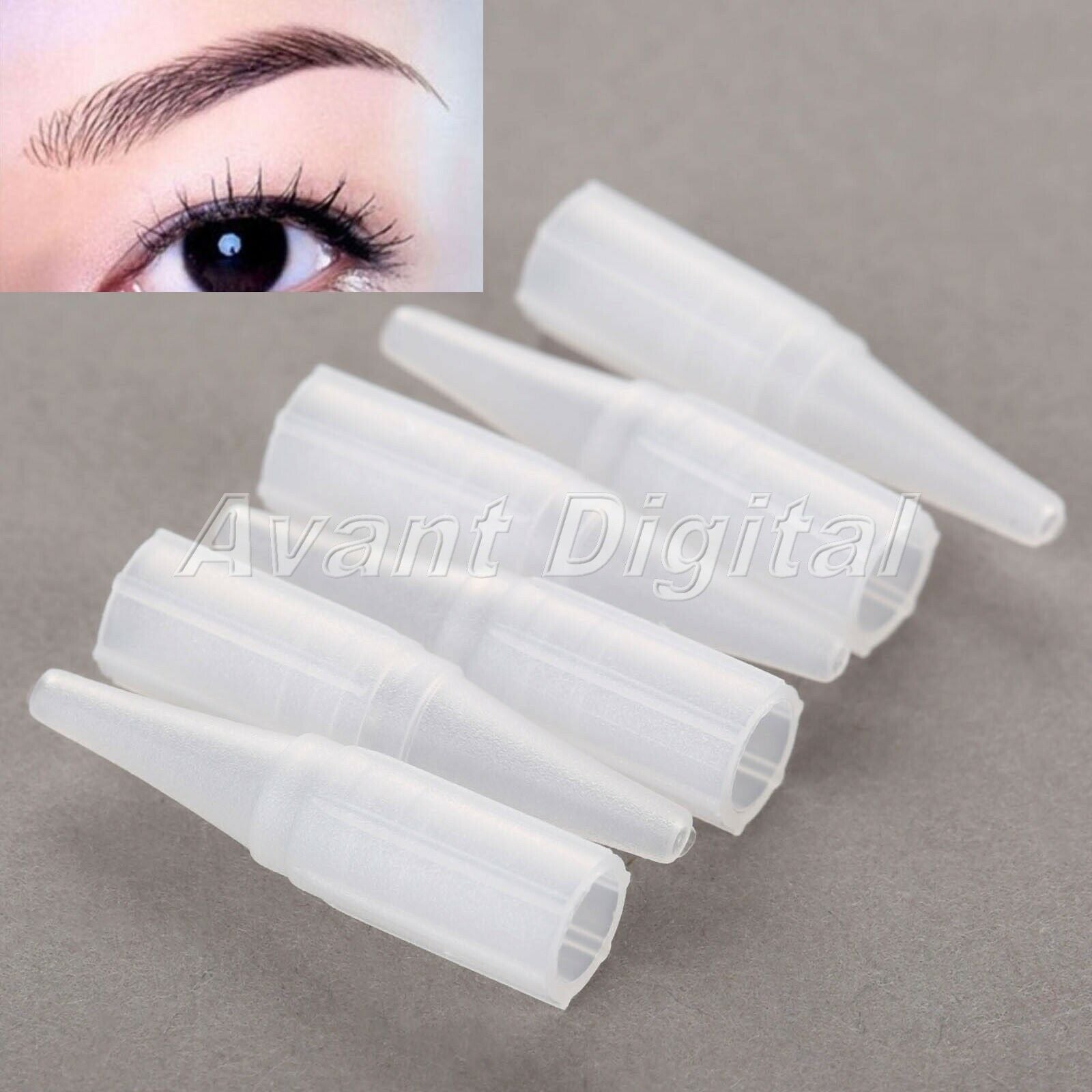 50x Disposable Round Mouth 5R Tattoo Needle Tips Permanent Eyebrow Tattoo Makeup