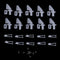 10 sets medium lock on nylon control horn and clevis 21mm set rudderJ Tt