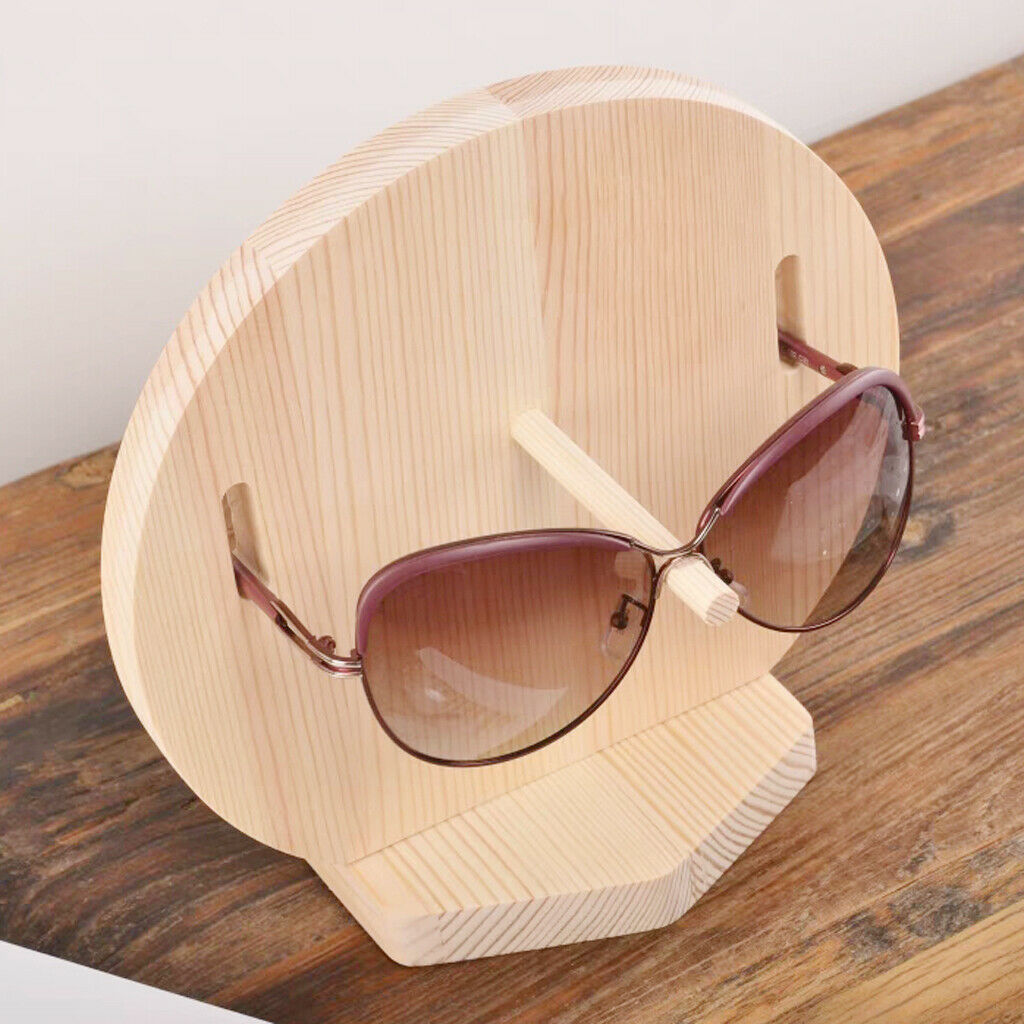Wooden Sunglasses Eye Glasses Display Rack Stand Holder Organizer for 1 Pair