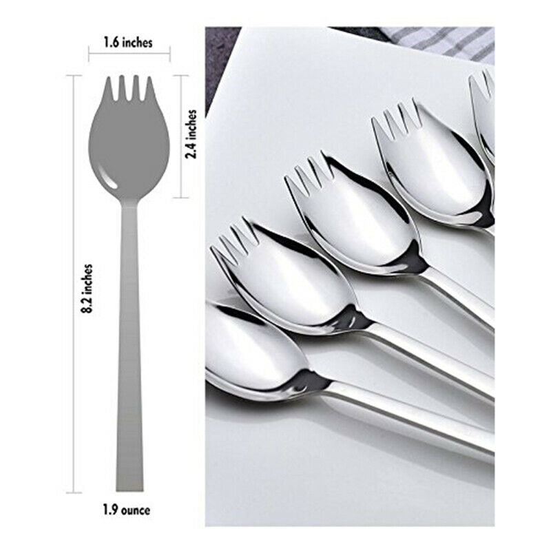 4-pack 304 Stainless Steel Sporks Everyday Use, Camping Backpacking Utensils, K9