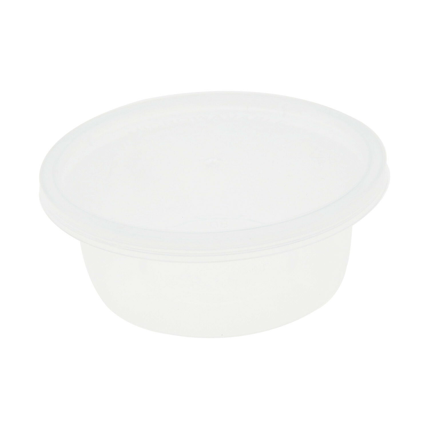 10 PCS Transparent Round Plastic Box Crafts Jewelry Ornaments Storage Case 50 ML