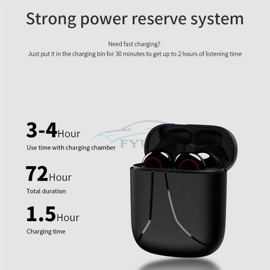 Black 35mAh Bluetooth 5.0 Headphone One-step Pairing Wireless Stereo Earphones