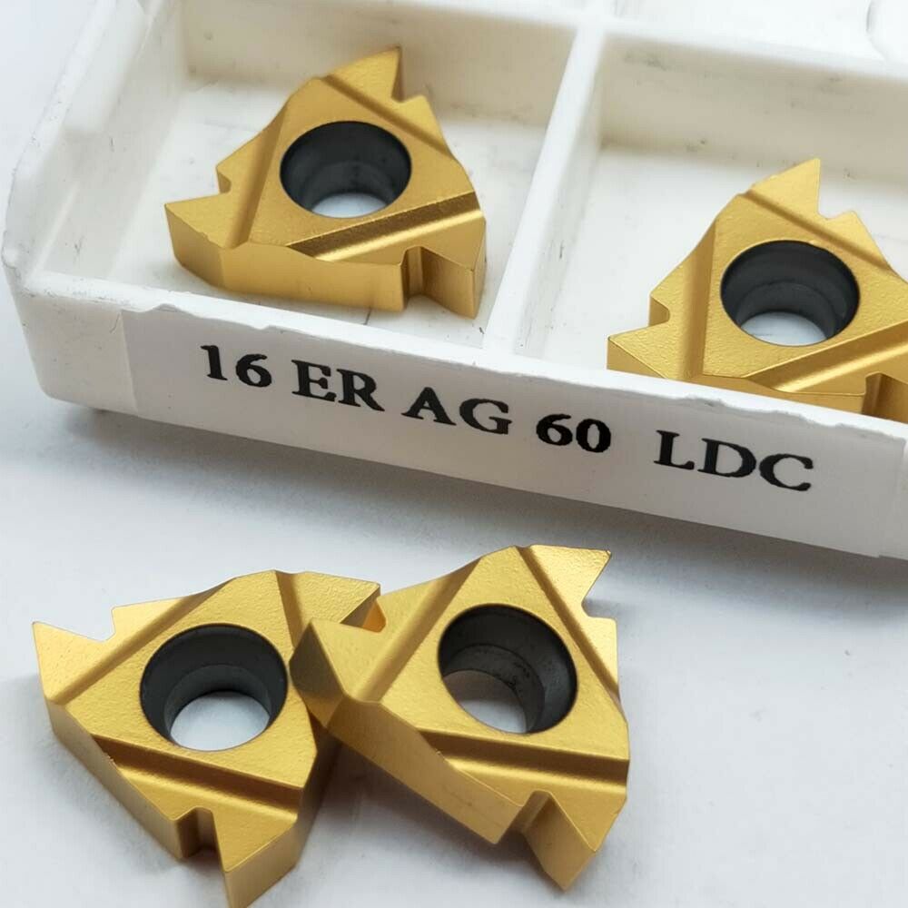 10pc 16ER AG60 LDC carbide inserts thread inserts for threading turning tool SER