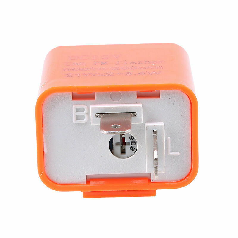 2PC 2-Pin Indicator Light 12V Flasher Relay LED Turn Signal Unit Universal Motor