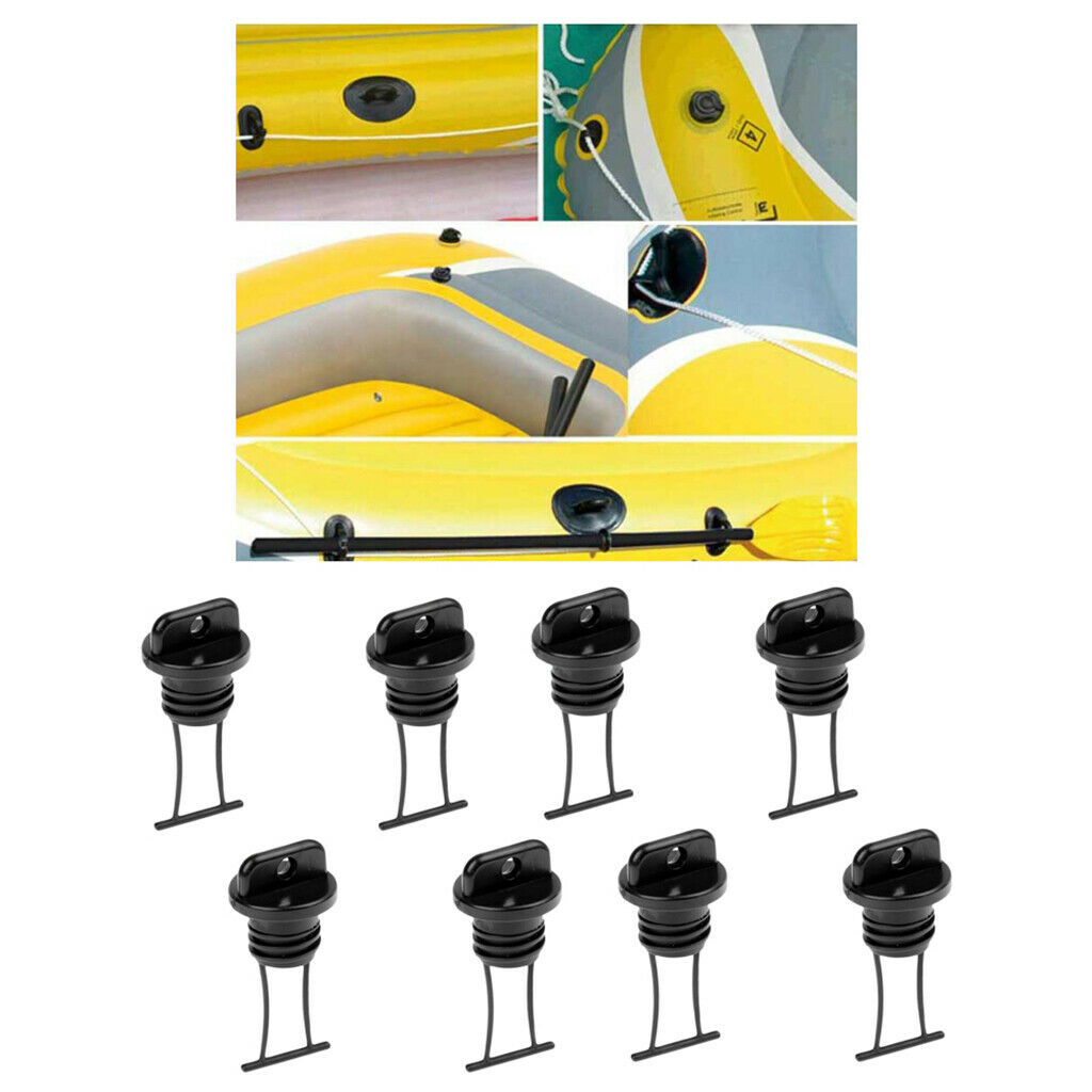 Set of 8 Universal Hull Drain Plugs Thread Bung for Dinghy Kayak Canoe Boats NEW