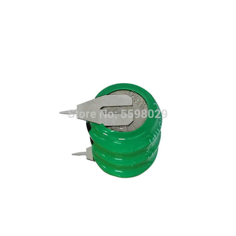 5x 3.6V 60mAh Ni-CD Batteries Rechargeable Button Cell Battery With Solder Pin L