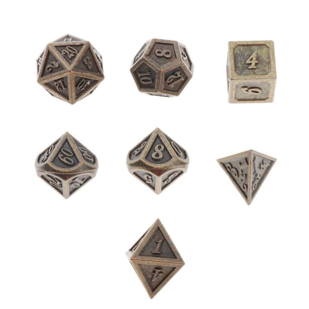 7 Packs Polyhedral Dice Standard Size for Dragon Scale Dungeons&Dragons RPG