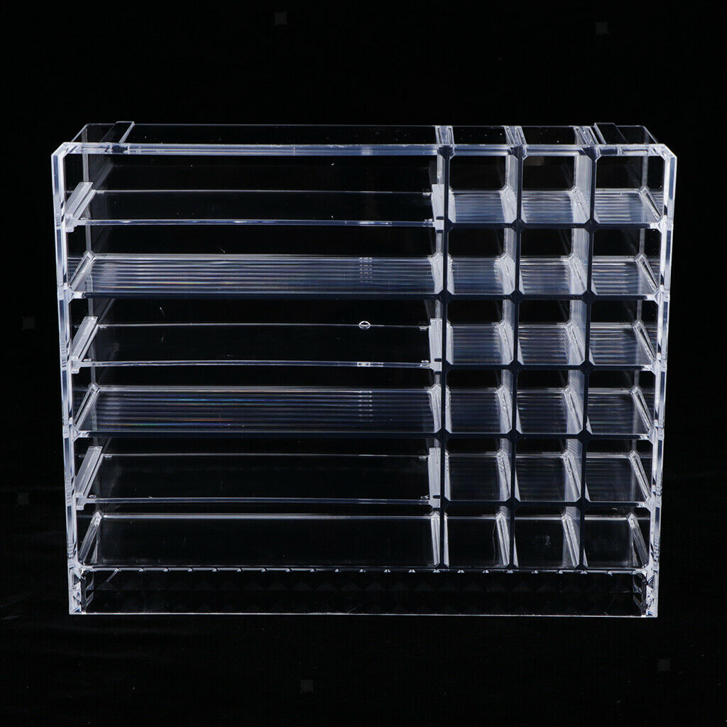 Cosmetic Organizer Acrylic Makeup Box Shelf Display Eyeshadow Palette Holder