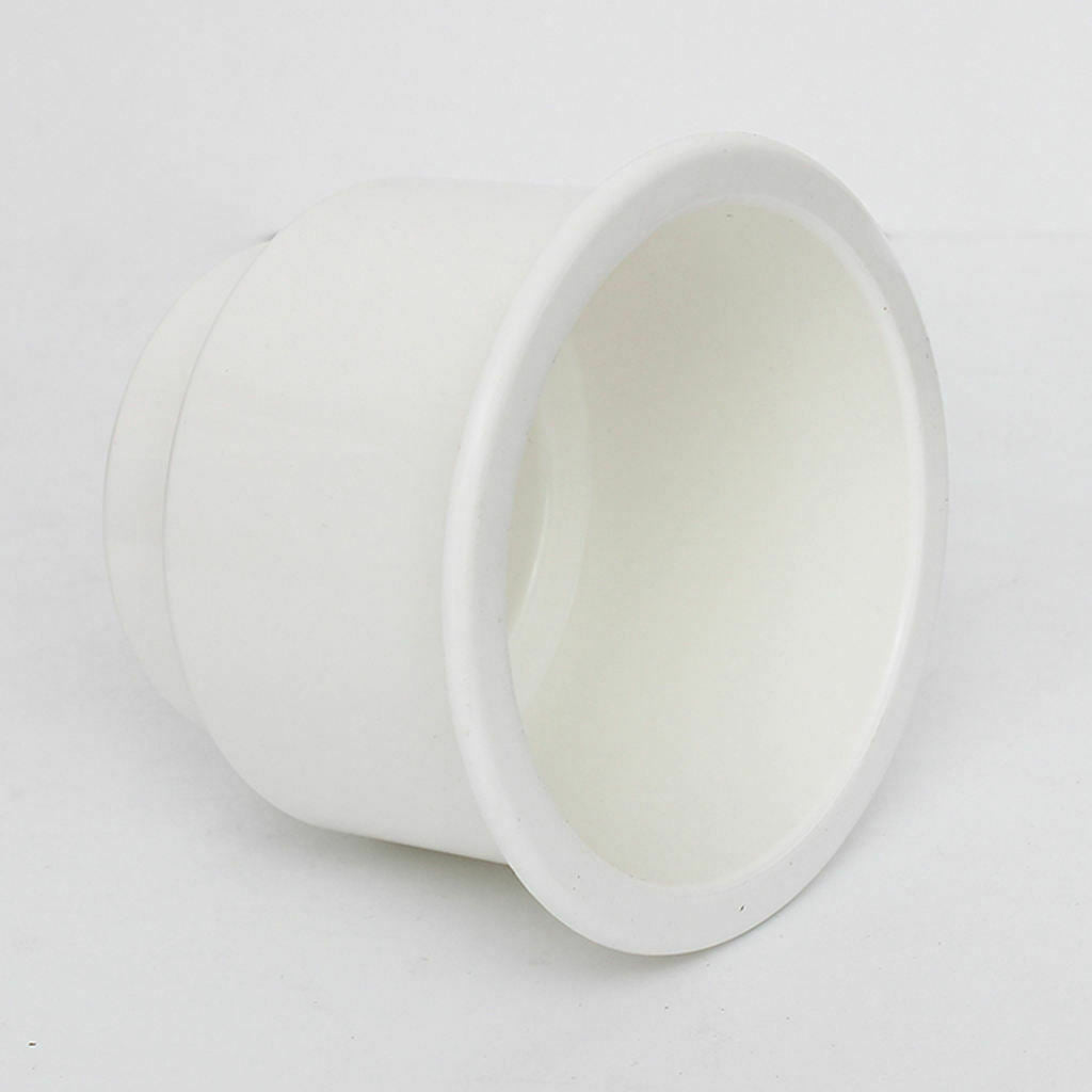 10X (White) No Holes Recessed Cup Drink Holder for Marine Boat Car Auto RV
