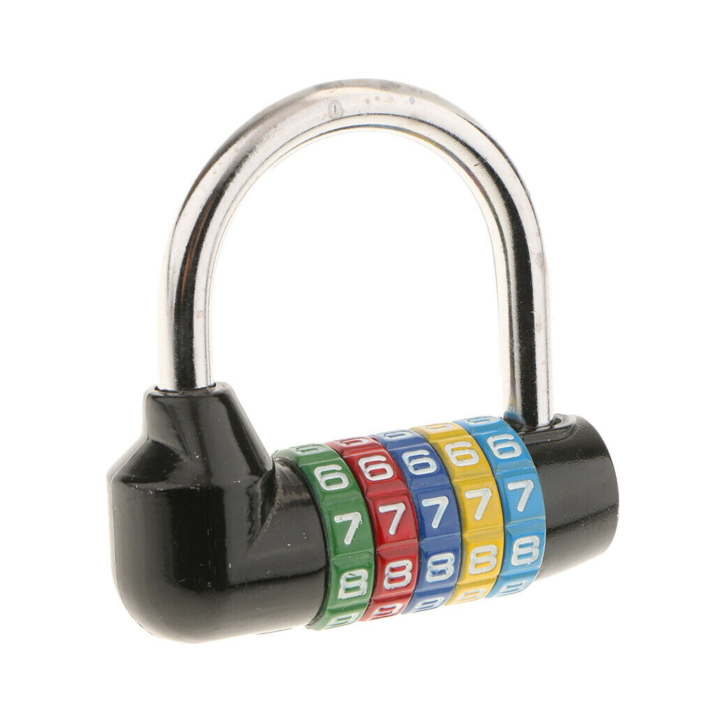 3X 5-Digit Security Zinc Alloy Combination Lock Luggage Bag Padlock Black