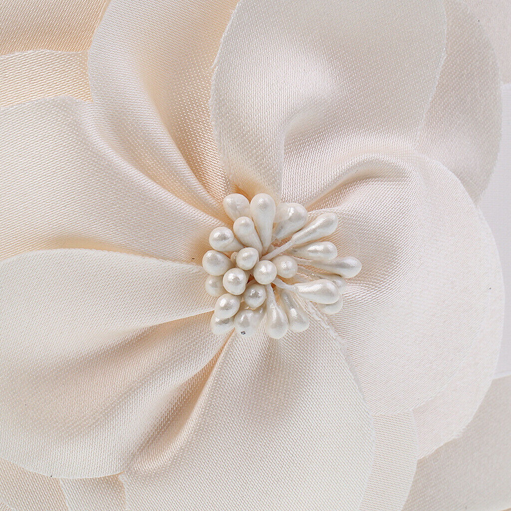 Pack Of 2 Pieces Of Delicate Round Champagne Satin Wedding Flower Girls