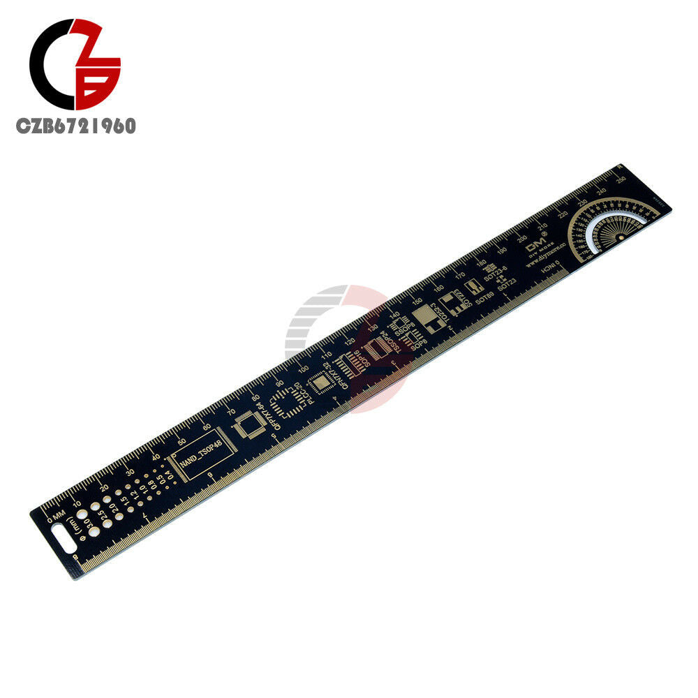 10 inch 25cm Multifunctional PCB Ruler Measuring Tool Resistor Capacitor Chip IC