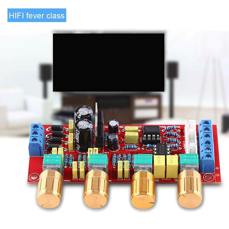 HiFi Preamp NE5532 Pre-Amplifier Volume Tone Control Board Kits AC 12V OP-AMP M4