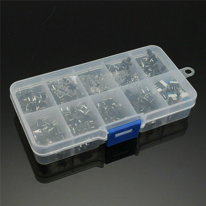 180 Pcs 10 Values Tactile Push Button Switch Mini Momentary Tact Assorted KitsV7