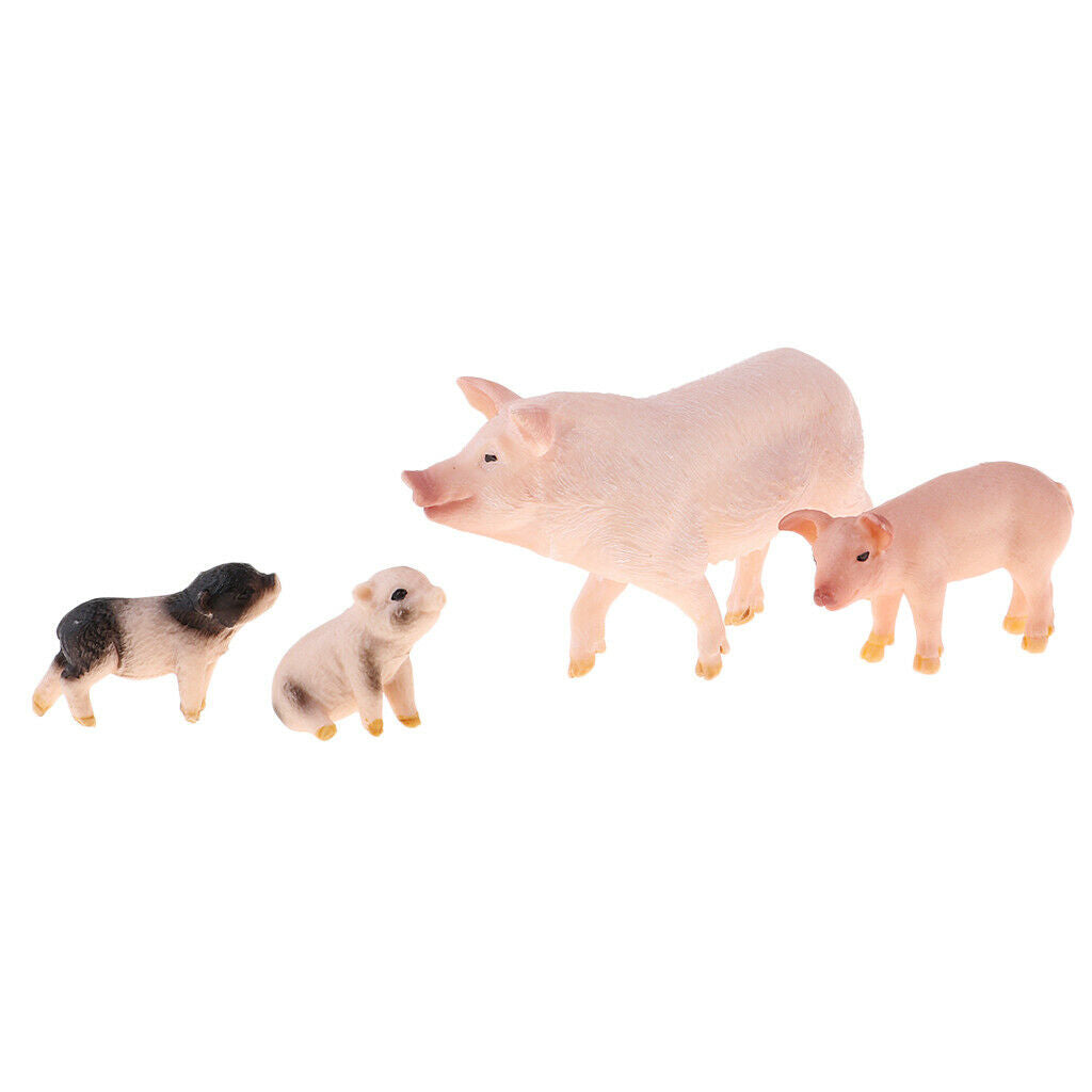 Educational Farm Animal Figures Playset with Farmer & 4 Pigs, Educational