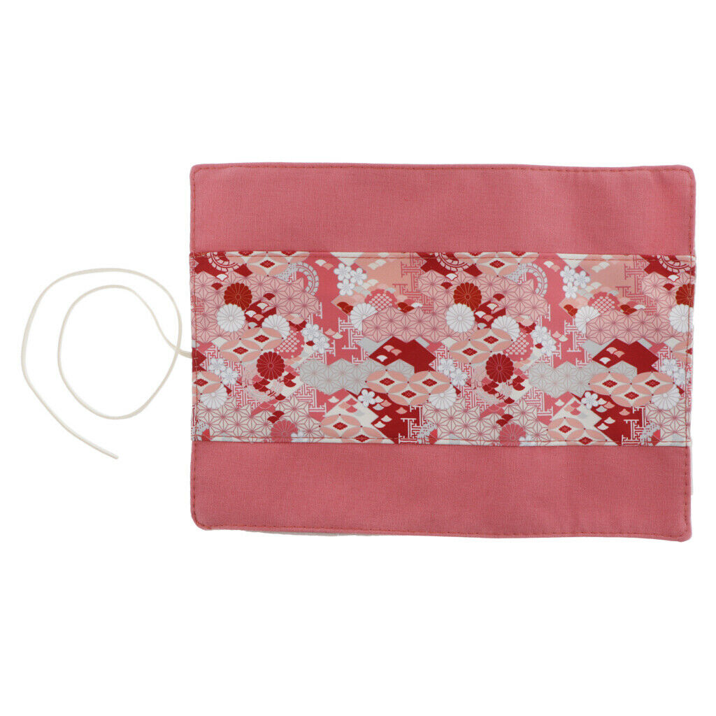 2pcs Roll up Pen Pencil Case Cloth Bags Pouch For Make Up Tools Organizers