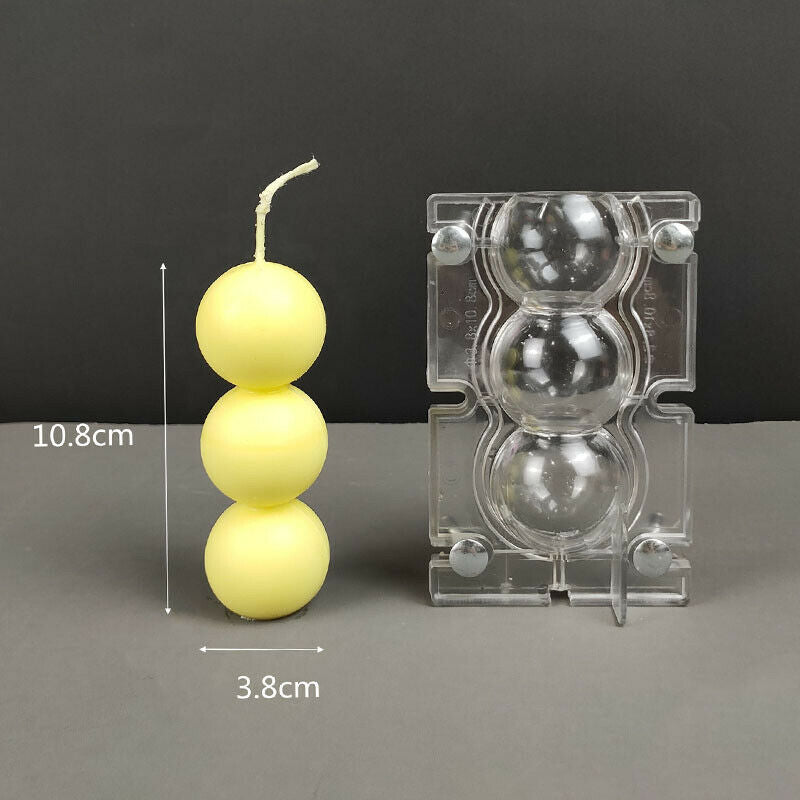 DIY Candles Mould Round Ball Wax Candle Mold Aromatherapy Plaster Candle Decor