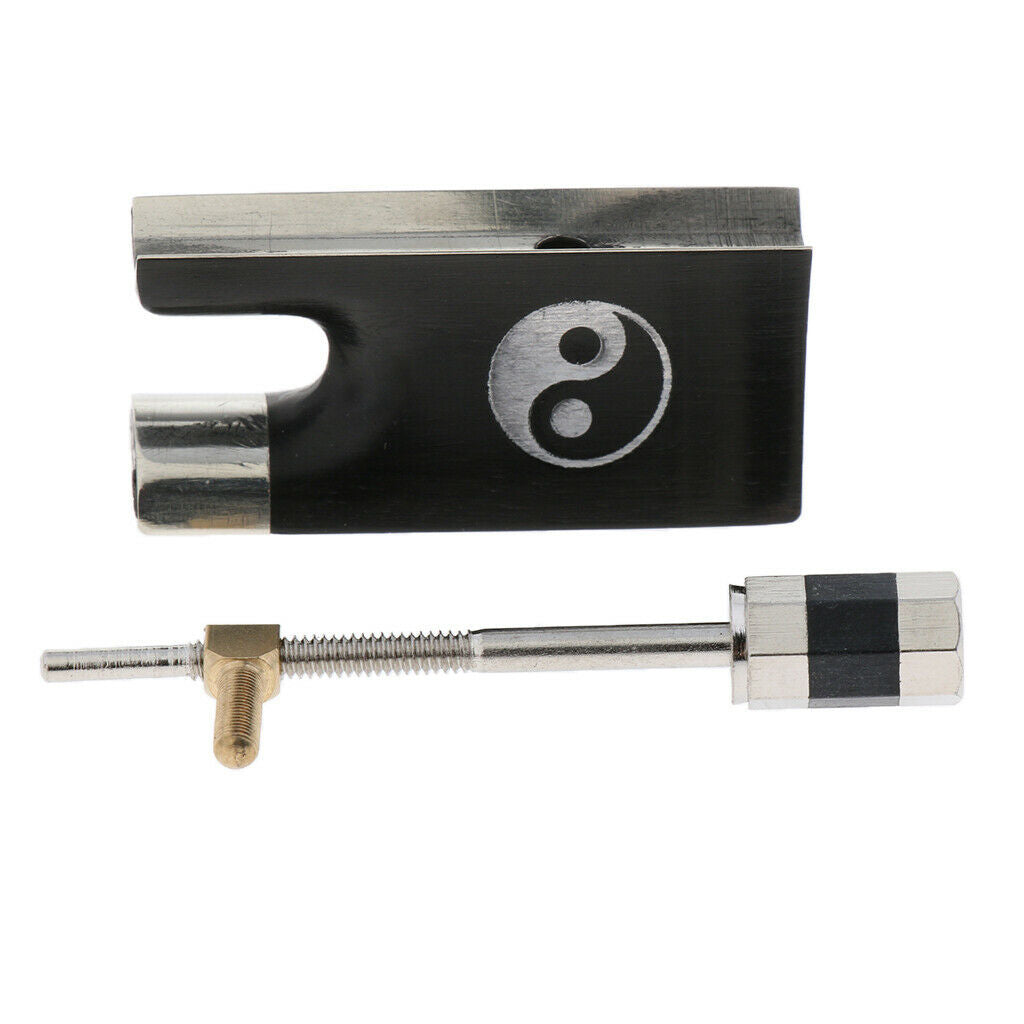 Ebony Violin Bow Frog with Screw for 4/4 3/4 Violin Bow Parts Tai Chi