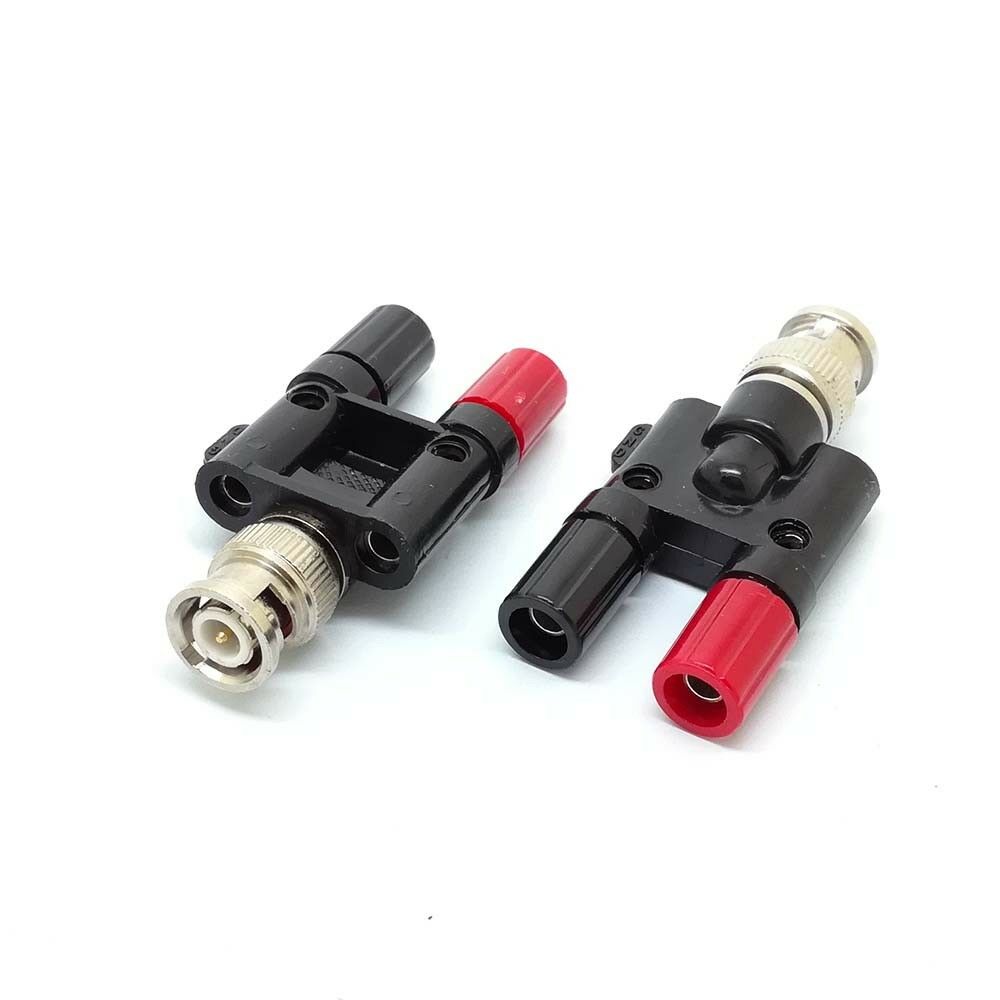 1X New CCTV Camera BNC Male to Double Banana Female Jack Coax RF Adapter