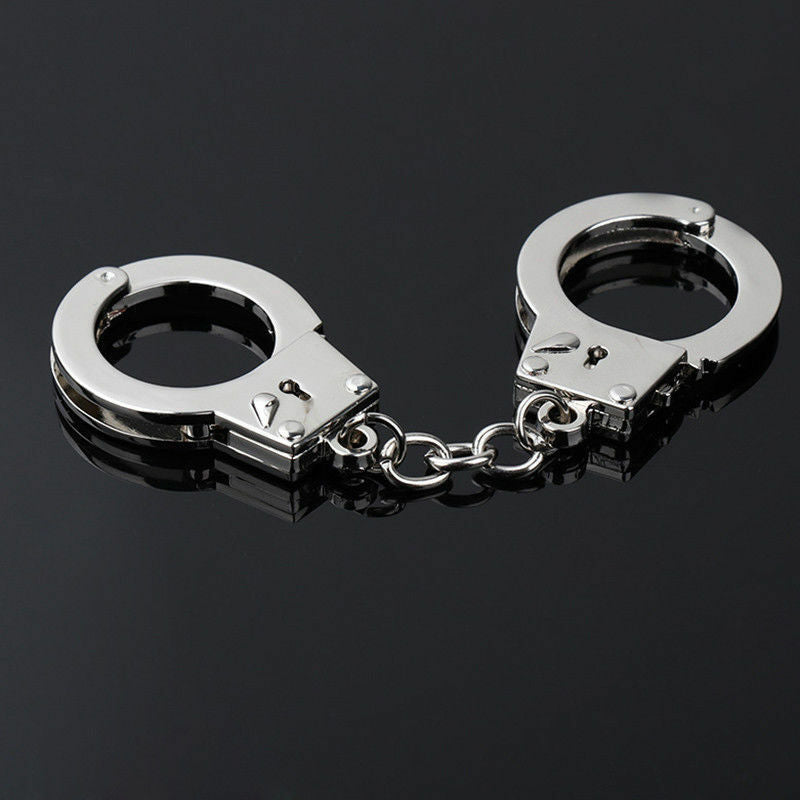 Stylish Metal Handcuffs Keychain Keyring Keyfob Ring Charm Car Purse Key Chain !
