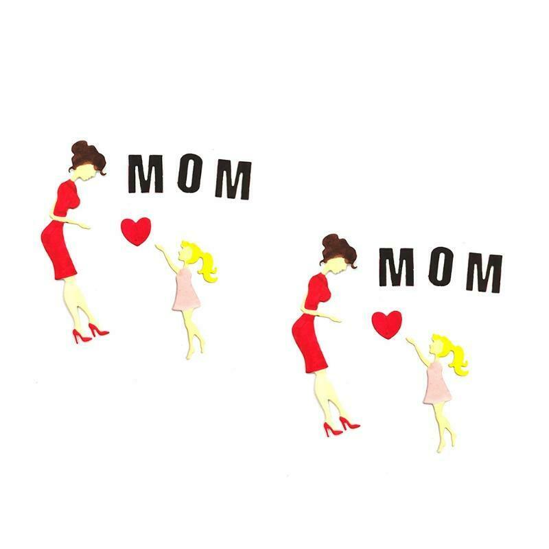 Mother Daughter Metal Cutting Dies Stencil Scrapbooking DIY Album Stamp Paper