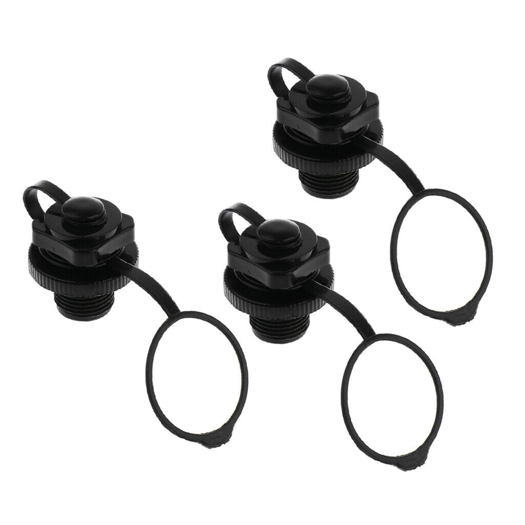 3PCS Plastic Screw Air Valve Caps 22mm for Inflatable Boat Kayak Pool Raft Canoe