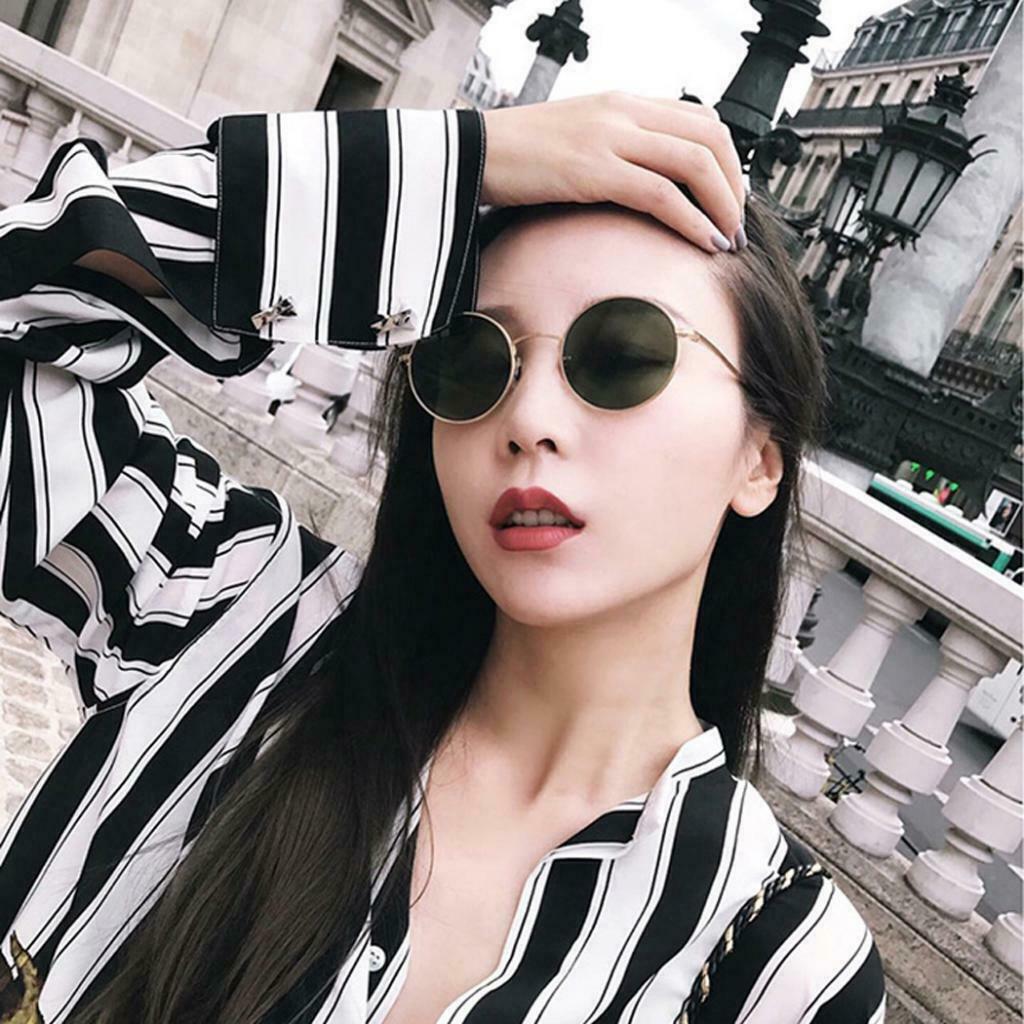 2x Men Women Chic Round Lens Sunglasses Punk Goth Shades Rave Club Costume