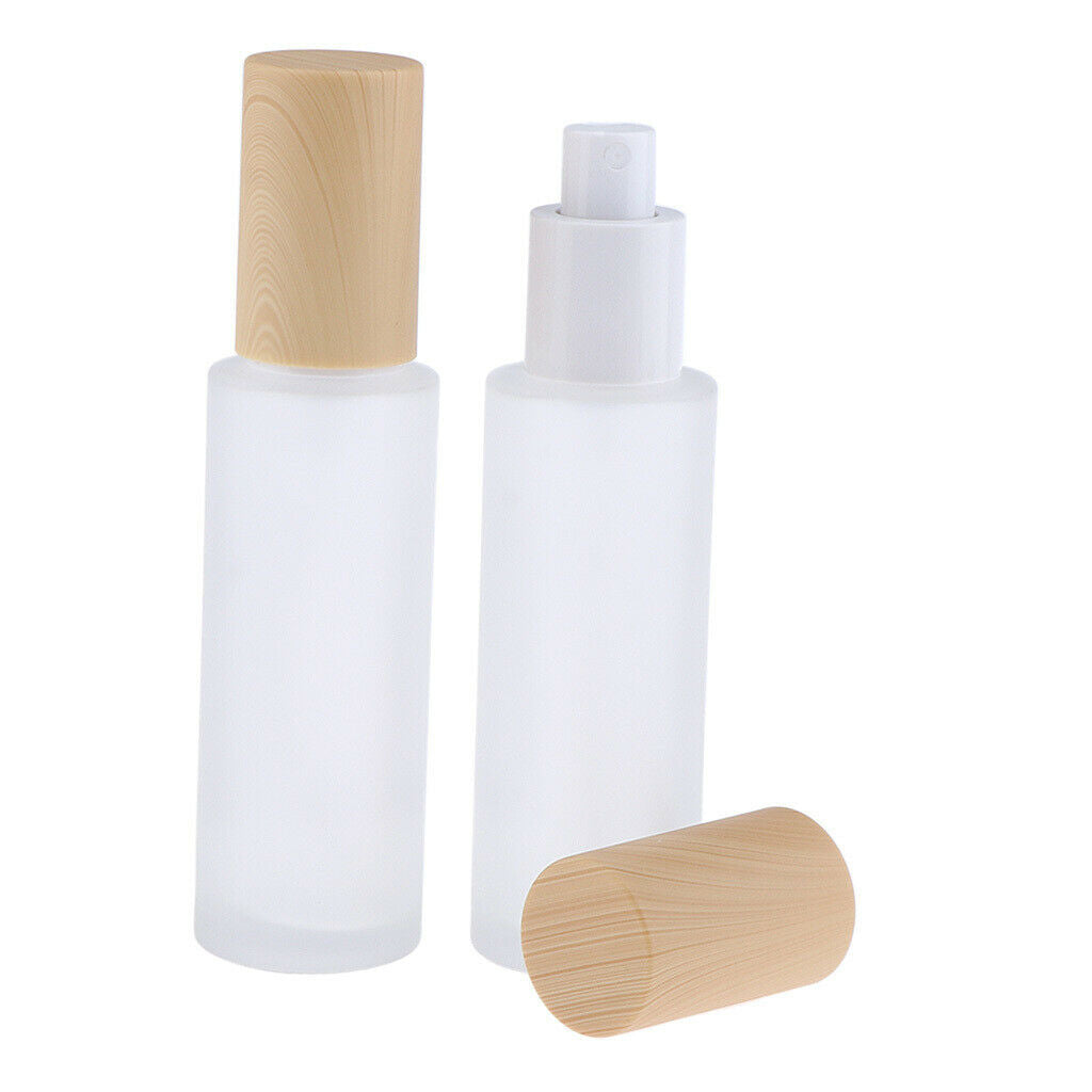2x Glass Perfume Empty Bottle Atomizer Pump Sprayer Refillable Travel 60ml