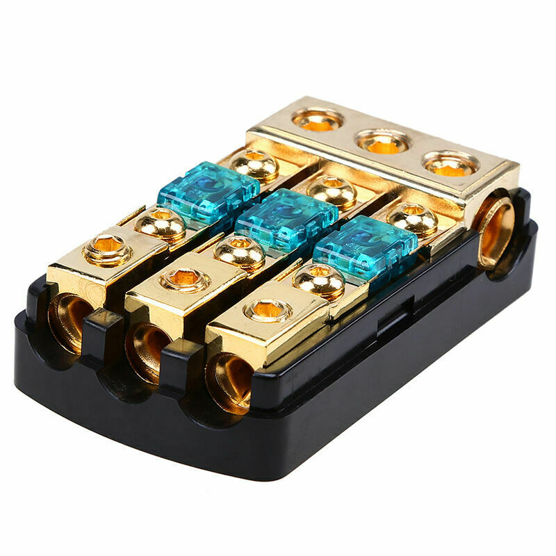 Universal 1 Way In 3 Way Out Style Fuse Holder Fuseholder Box AT Audio Part Tool