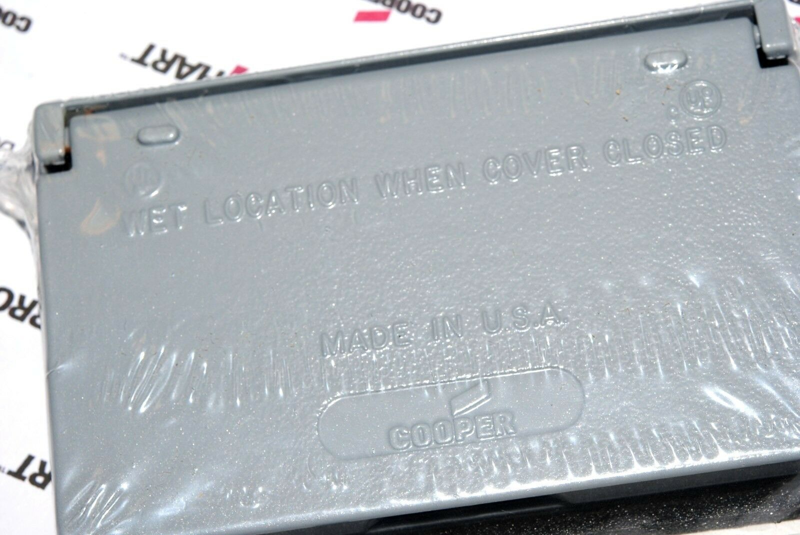1pcs-COOPER S1966 GFCI/Decorator Receptacle Horizontal Metal Weatherproof Cover