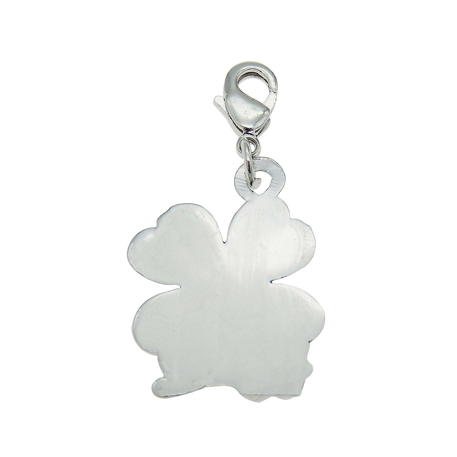 8-pack Green Enamel Clover Ladybug Charm Lobster Clasp Pendant Keychain Dangles