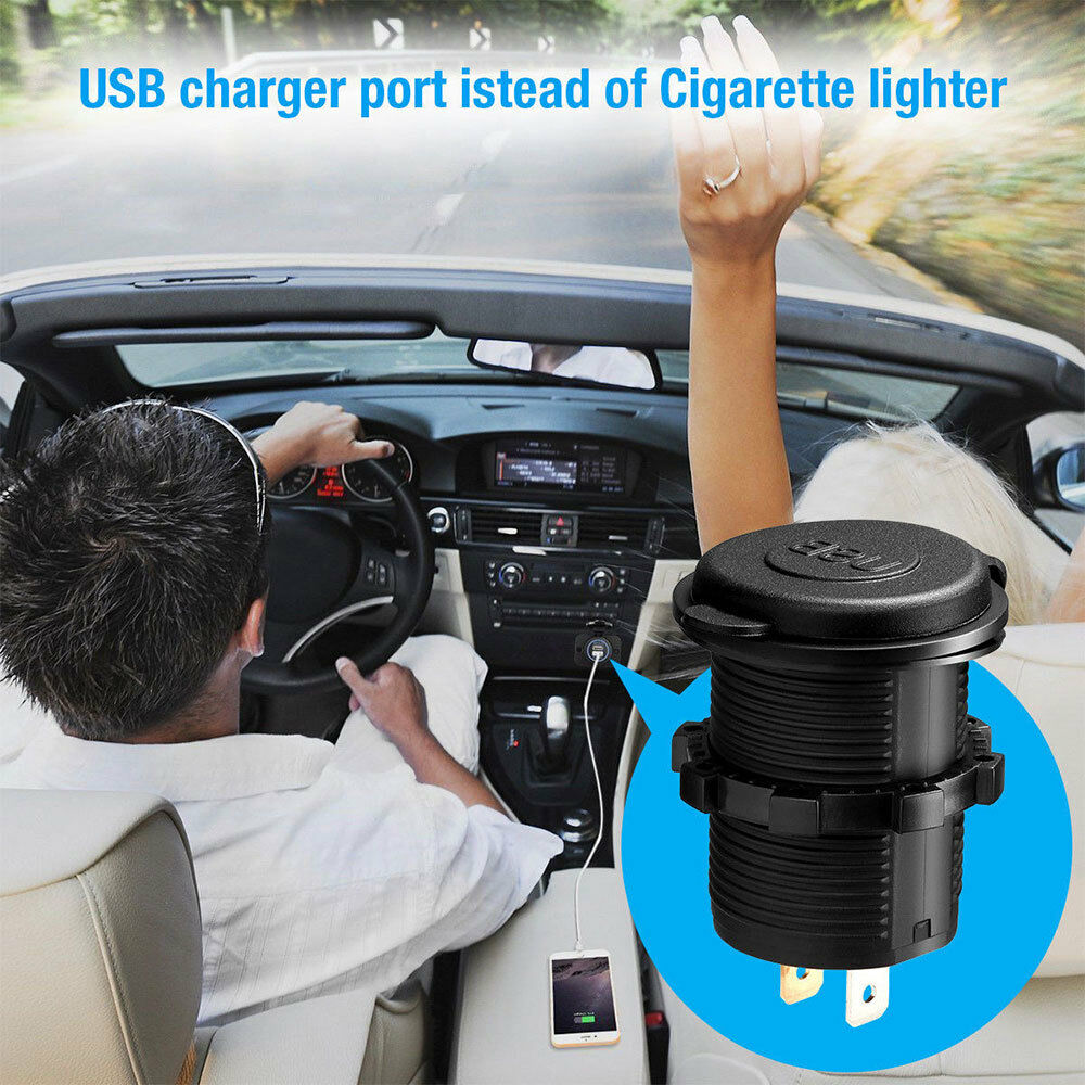 Universal Dual 2 Port USB 12V Car Socket Ciga rette Lighter Adapter 12V/24V 2020