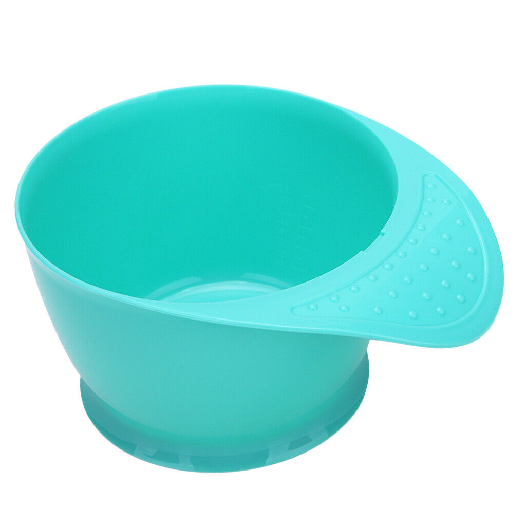 Salon Hairdressing Hair Coloring Dyeing Mixing Bowl Tint Bowl with Handle Cyan