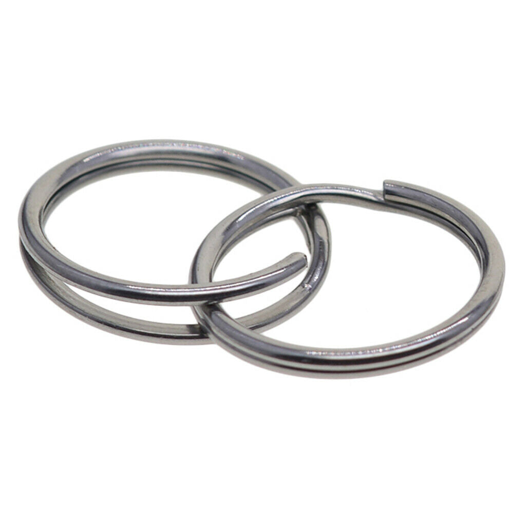 100pcs Blank Stainless Steel Key Ring Key Chain Split Rings Jewelry Findings