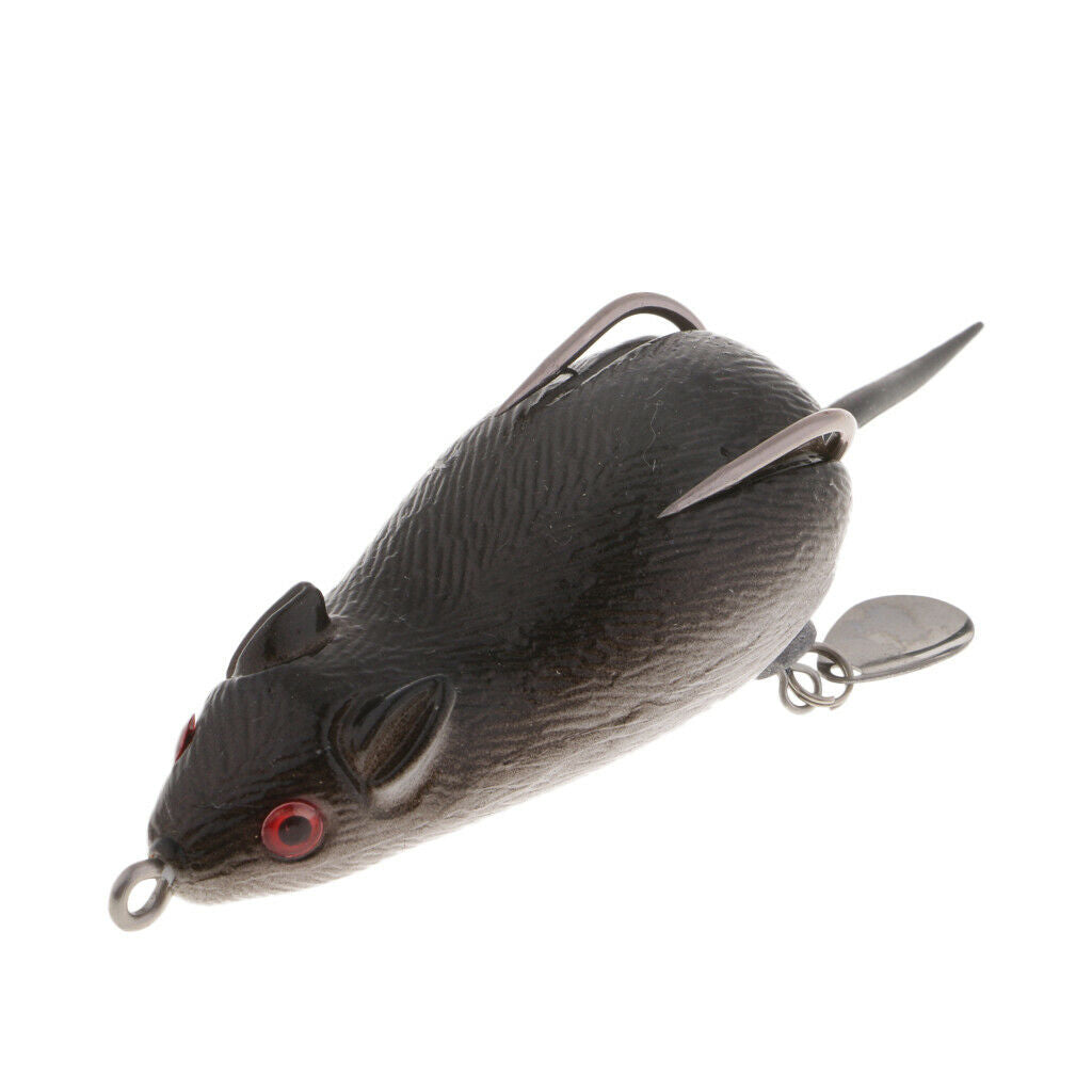 2X Mouse Fishing Lure Hollow Body Frog Topwater Baits For Bass Pike Snakehead