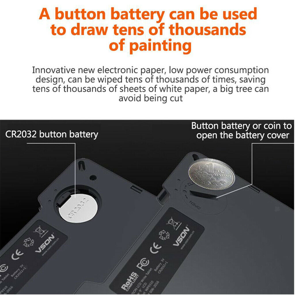 13" Inch LCD Drawing Doodling Graphic Tablet Note Board with Pen for Kids