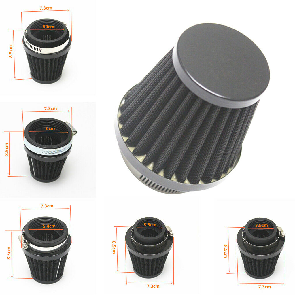 Black 50mm Air Intake Filter for Universal Motorcycle Dirt Bike ATV Quad Pit