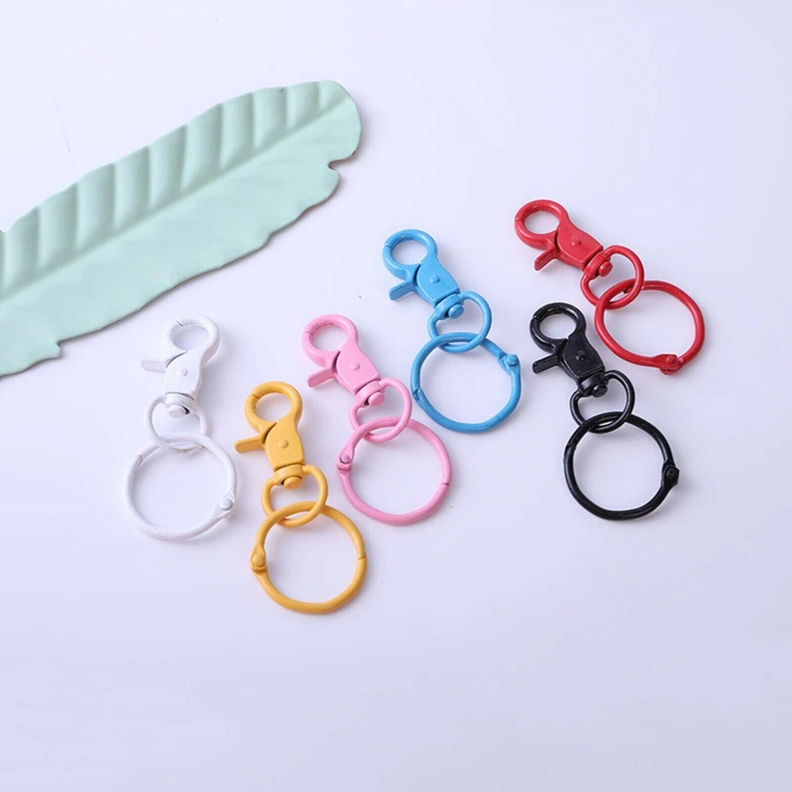 16x rotating metal lobster clasps for key rings