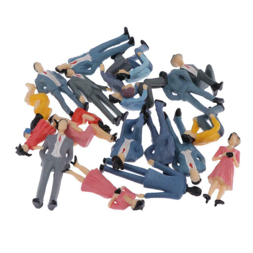 20pcs People Passengers Plastic Models Multicolored Deco Building Park