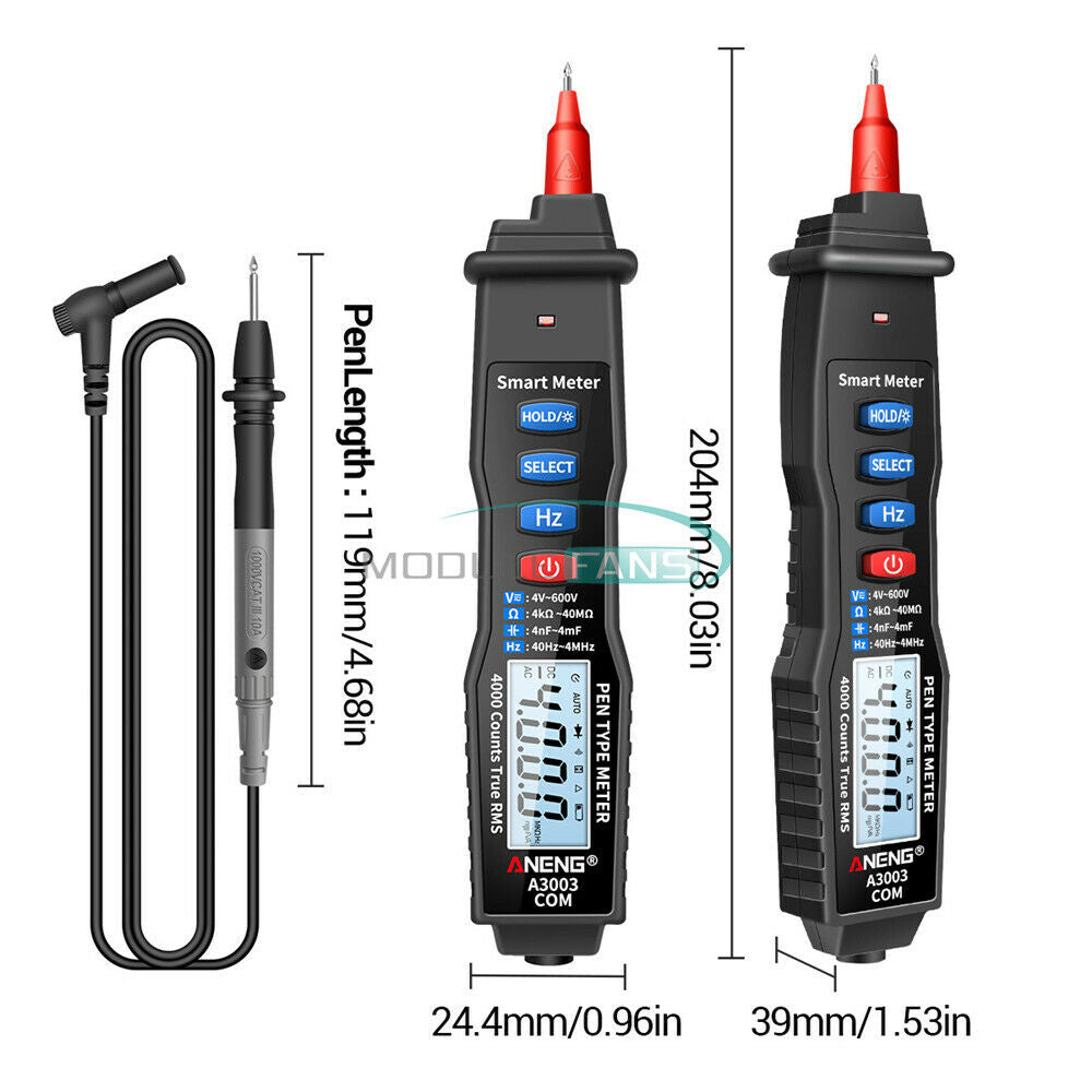 A3003 Digital Multimeter Pen Type 4000 Count with Non AC/DC Contact Tester