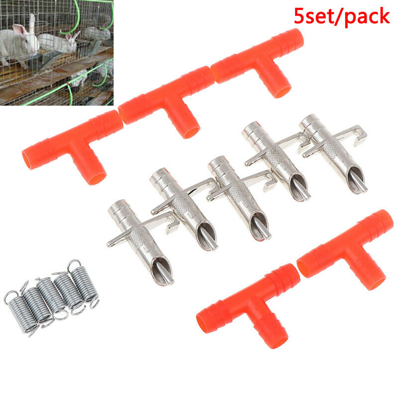 5Pcs Rabbit Water Feeder Rodent Rabbit Ferret Mouse Nipple Water DrinkerJ.l8