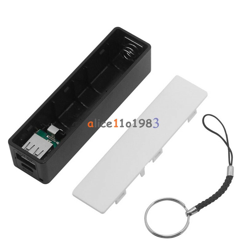 Black USB Power Bank Charger Pack Box Battery Case For 1x18650 DIY Portable