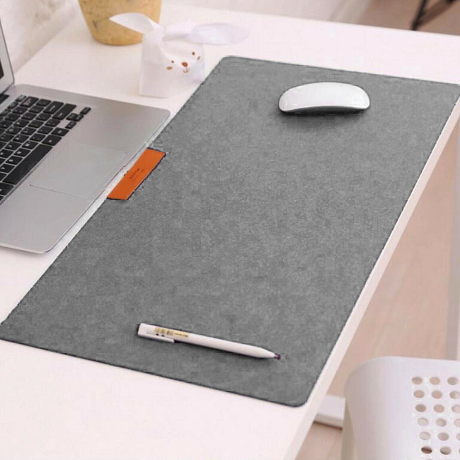 Modern Mouse Pad Computer Desk Mat Comfortable to Touch Large Light Grey