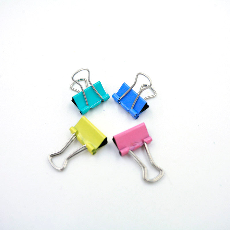 60 PCS Colorful Metal Binder Clips Paper Clip 15mm Office Supplies at Ran.l8