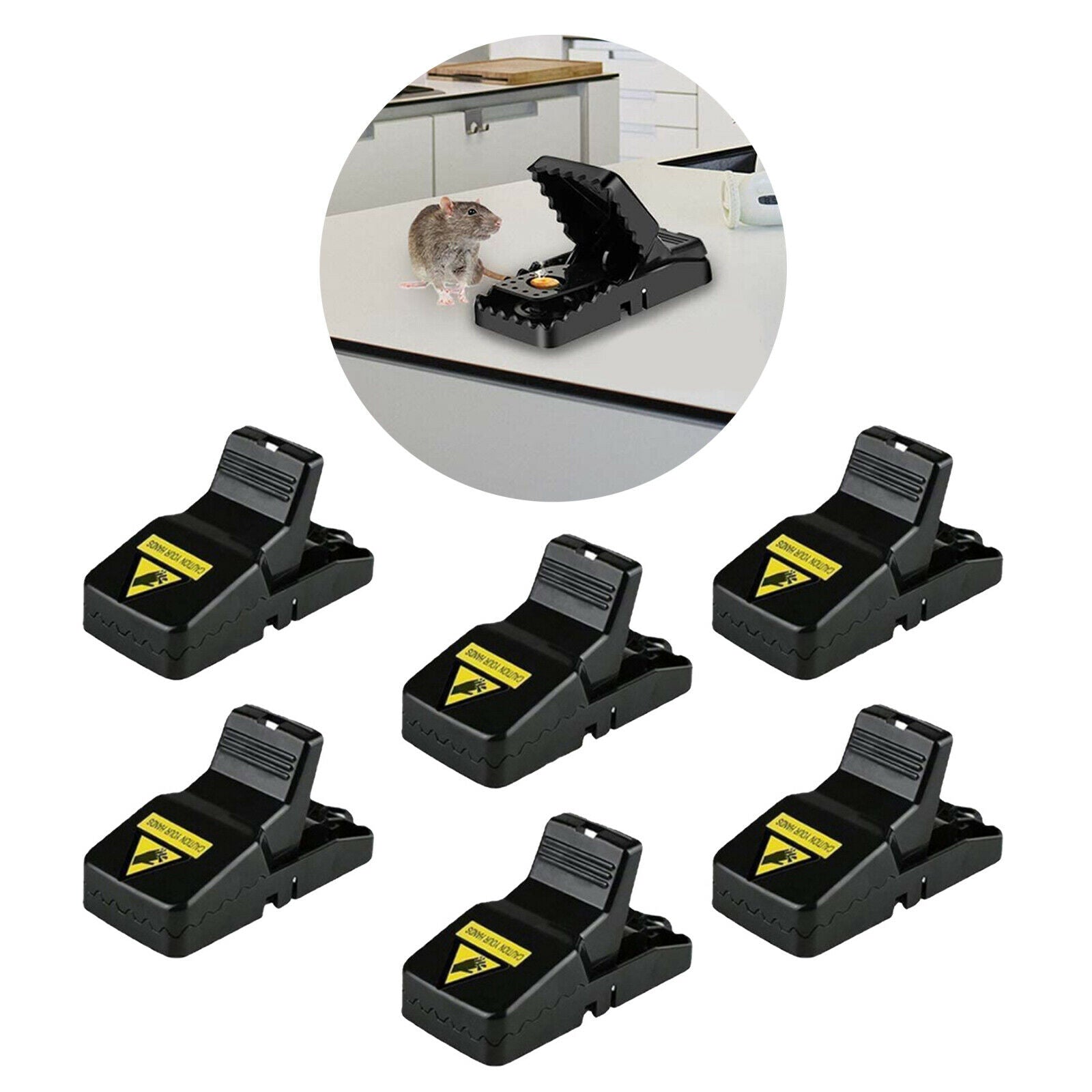 6PCS Reusable Mouse Trap for House Rat Traps Killer Spring Rodent Catcher
