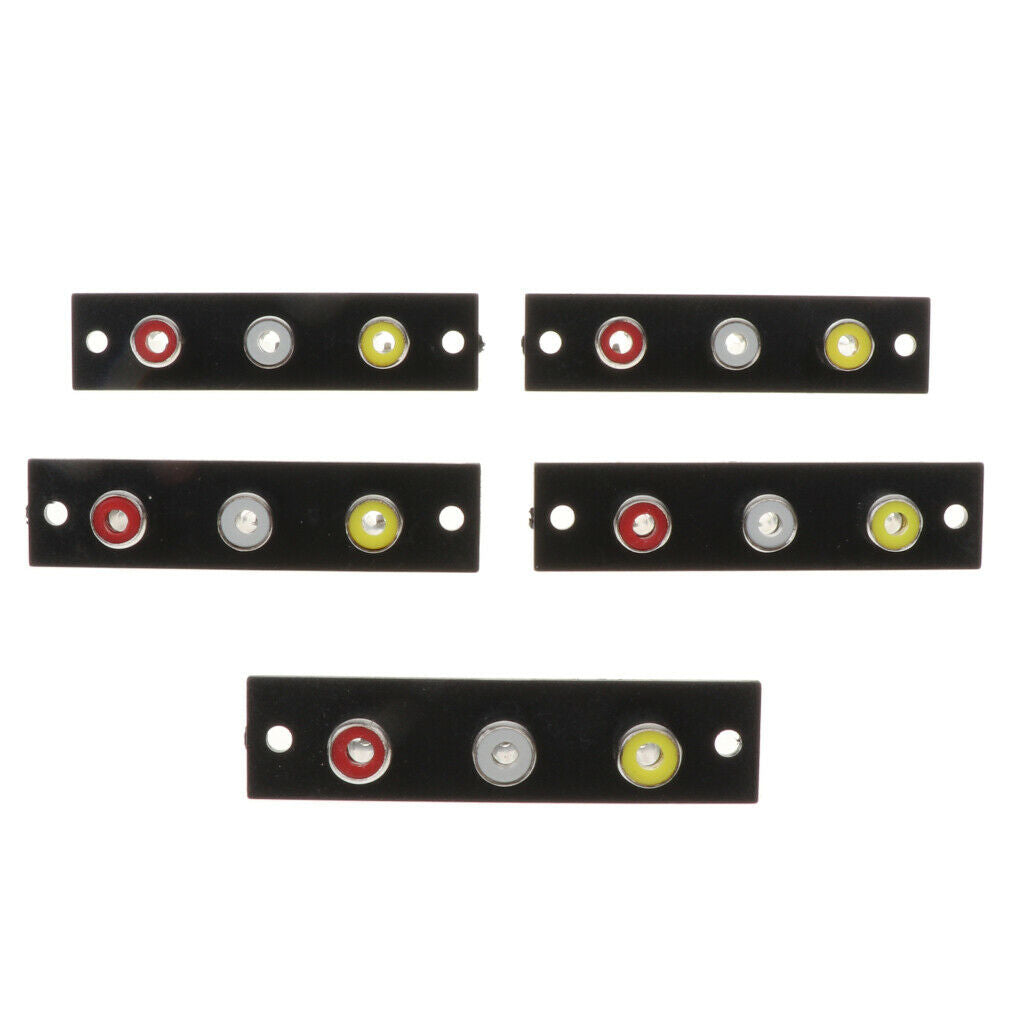 3 RCA Connector,Audio Video 3RCA Female to Female 3-RCA Adapter,(5-Pack)