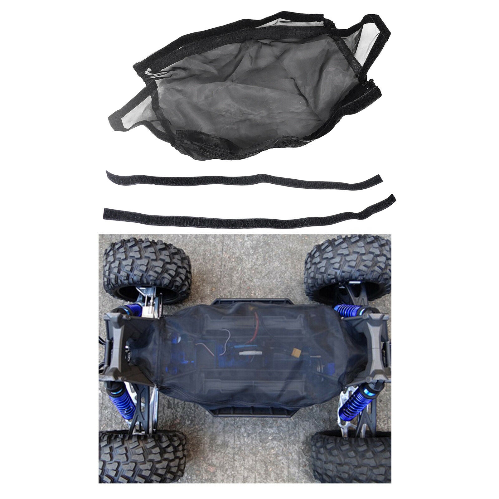 Protective Chassis Dust Resistant Dirt Guard Cover for 1/5 X-Maxx X, Black