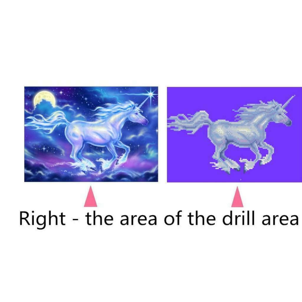5D Diamond Painting Animal Cross Stitch Craft Wall Decor Unicorn 1